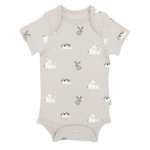 Like new Kyte Baby short sleeve bodysuit in Bunny, 0-3 months size